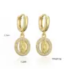 oly-2f98738ed6589e174c8139d6f1767791 Wholesale Fashion Classic Virgin Mary Shape Copper Micro-inlaid Earrings