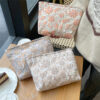 Wholesale retro embossed flower high quality cosmetic bag large capacity canvas bag female liner bag