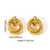 Wholesale Titanium Steel Earrings Solid Glossy Earrings High-End Autumn and Winter Earrings Accessible Luxury Niche Women's Earrings Ear Buckles