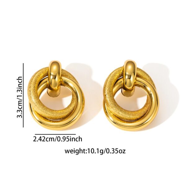 Wholesale Titanium Steel Earrings Solid Glossy Earrings High-End Autumn and Winter Earrings Accessible Luxury Niche Women's Earrings Ear Buckles