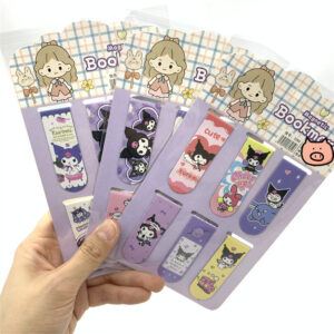 Wholesale Sanrio Family Big Ear Dog Magnetic Bookmark Kulomi Double-Sided Bookmark Refrigerator Sticker Yugui Dog melody Book Folder