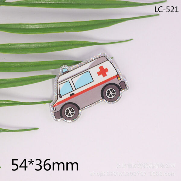 oly-2f9f58d20b2fd387a969ff2e85900fb8 Wholesale loose pink cartoon letter peach heart car Medical bag jewelry acrylic cute DIY patch accessories
