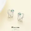 Wholesale Snake Stud Earrings For Women With 925 Sterling Silver Posts, Copper Base, And 14K Real Gold Plated Rhinestones