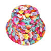 Wholesale Valentine's Day Love Candy Printed Fisherman Hat Couple Outdoor Sun Hat Children's All-match Double-sided Basin Hat