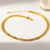 oly-2fb1d179ac088f969699b392a065f1fc Wholesale Independence Day Sun Jewelry Set For Women, 18K Gold Plated 304 Stainless Steel With 0.03µm Coating And Mesh Chain