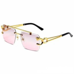 Gold frame pink flakes