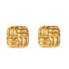 Wholesale Stainless steel earrings, exaggerated heart-shaped studs, titanium steel jewelry