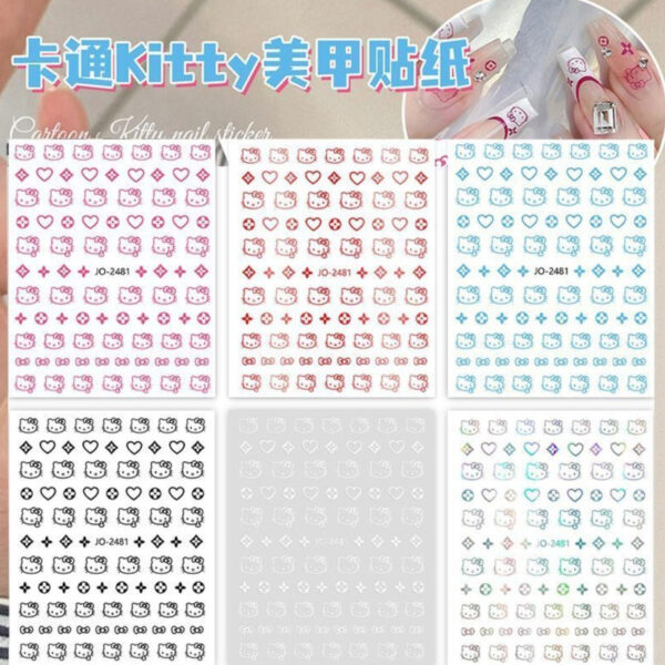 oly-300ab0864c79730a33075952851c3a9a Wholesale nail stickers hello cute star KT cat nail stickers cute kitty cat adhesive nail stickers