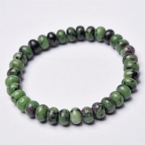 The red and green platinum beads are about 6mm