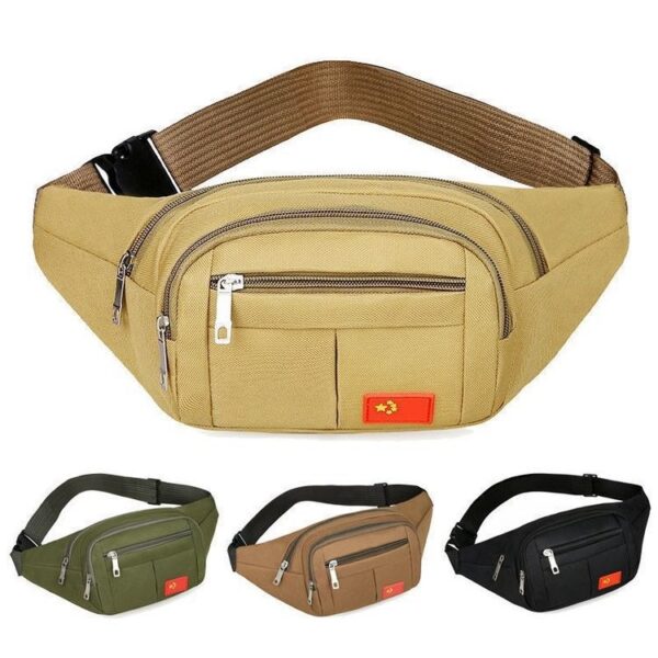 Wholesale Men's Waist Bag Wholesale Site Work Stall Cashier Bag Outdoor Mountain Climbing Mobile Phone Bag Crossbody Chest Bag