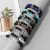 Wholesale Natural Stone Beads Set Combination Bracelet Vintage Business Crown Unisex Hand Chain Jewelry Fashion Accessory