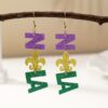 oly-3047921e03ab4d97947fa2f889a85827 Wholesale Jewelry 1 Pair of Carnival Holiday Letter Earrings Ladies