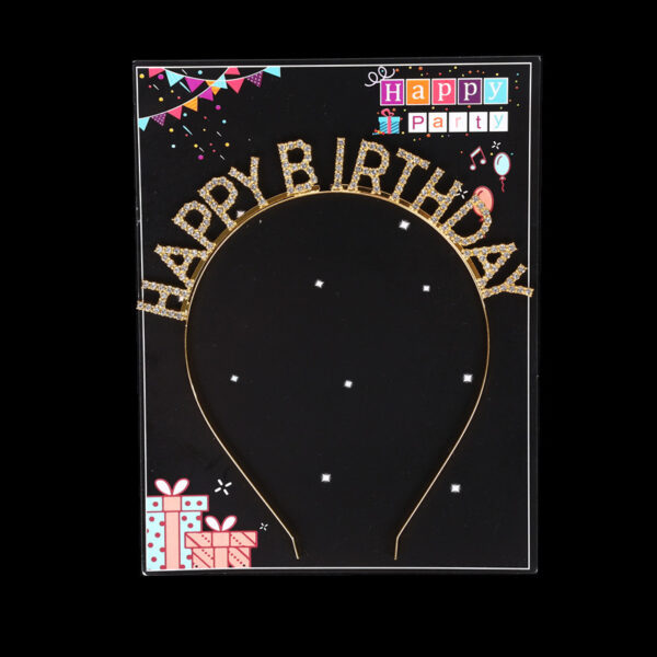 oly-30659a40d464db54f4ffa1442572a87f Wholesale Happy Birthday Birthday Party Headband Headband Female Letters Happy Birthday Hairband Women's Korean Style
