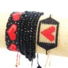 oly-306715699b7db7ca6236cdb01c6f09a0 Wholesale personality ethnic style red peach heart miyuki bracelet suit hand-woven bracelet suit