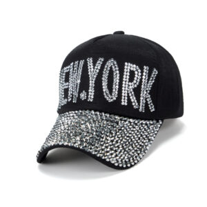 Wholesale Cross-border NEW NEW YORK Baseball Cap Rhinestone Fashion Men's and Women's Casual Cap Outdoor Sun Protection Sun Hat