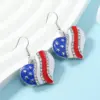oly-30724f2b706927024dfa6bdcd24d44e8 Wholesale American Independence Day Flag Series Earrings Dripping Oil Funny Shoes Stars Dripping Oil Diamond Exquisite Multi-Style Earrings