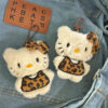 oly-30766c7816ba729e86ef649d80deed4c Wholesale Leopard Pendant Plush Cute KT Love Bag Pendant Miu Style Student Girl Heart Keychain