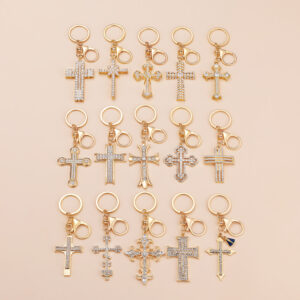 Wholesale Simple Cross Key Chain Pendant Personalized Creative Pendant Fashion Bag Key Chain Decoration