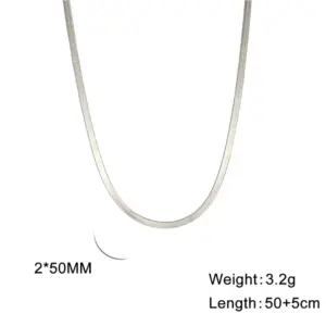 Silver / 2mm Wide / 50 5cm Long