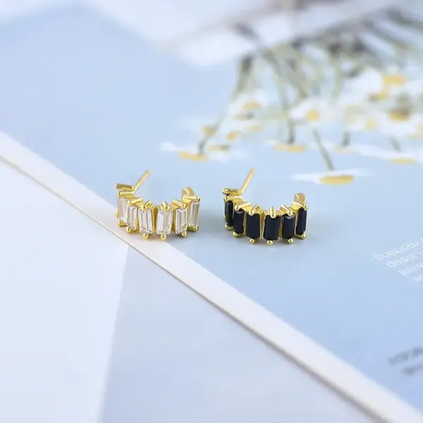 Wholesale 1 Pair Simple Style Geometric Copper Zircon Earrings