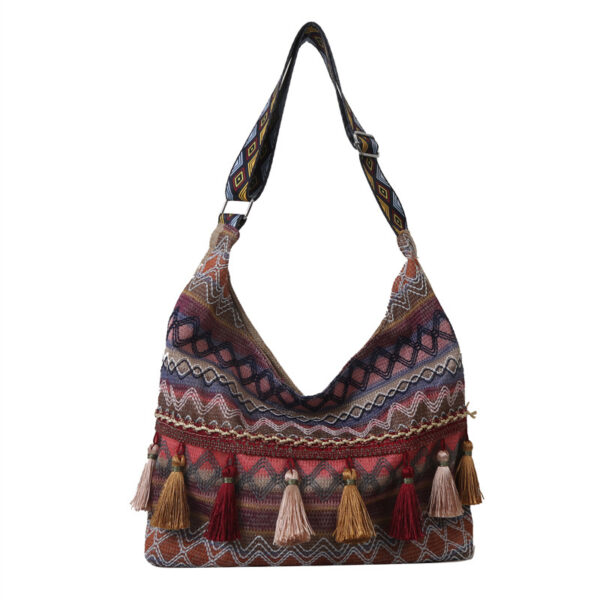 Wholesale Spring and Summer Ethnic Style Retro Large Capacity Women's Shoulder Bag Style Tassel Casual Crossbody Women's Bag