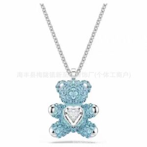 Smart blue bear necklace