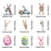 Wholesale  Easter Window Decorations Electrostatic Window Flowers Stickers Shopping Mall Window Glass PVC Wall Stickers