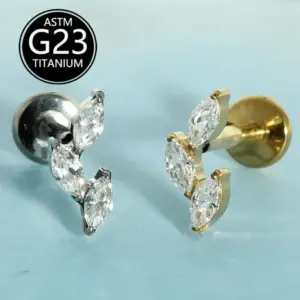 (Titanium) Gold 1.2*10mm One Piece