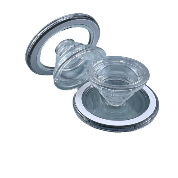 Wholesale Transparent Magnetic Airbag Holder Black and White Mobile Phone Holder Telescopic Anti-Fall Holder Suitable for Apple Huawei, Etc