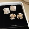 Wholesale Flowers Enamel Stud Earrings For Women With Copper And Zircon Inlay, Featuring 304 Stainless Steel Ear Pins