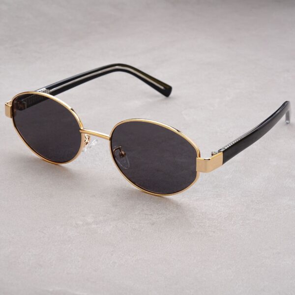 Wholesale Retro Texted Thick Leg Oval Polarized Sunglasses Retro-style Quiet Anti-UV Sheet Core Leg Sunglasses