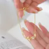 Wholesale Jewelry Fairy Style Flower Copper Cat's Eye Stone Plating Inlay Bracelets