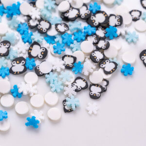 Blue and white snowflake + penguin / 10g a pack