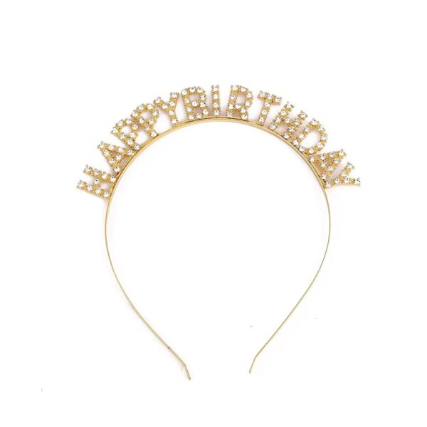 Wholesale Birthday Alloy Headband Party Rhinestone Happy Birthday Happy Birthday Headband Jewelry