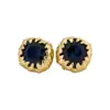 Wholesale Quadrilateral Stud Earrings For Women With 18K Real Gold Plated Copper And 304 Stainless Steel Posts Featuring Gem Inlay