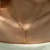 Wholesale 18K Gold Plated 304 Stainless Steel Vacuum Electroplating (In Furnace) Imitation Pearl Geometric Oil Drop Cable Chain/Cross Chain/O Chain Necklace For Women Independence Day