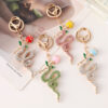 Wholesale Rose Zodiac Snake Car Keychain Zodiac Animal Bag Key Chain Pendant Small Gift