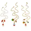 Wholesale 304 Stainless Steel Geometric PVD Coated Enamel 18K Real Gold Plated Nordic Style Sweet Simple Style Hypoallergenic Cross Chain Cuban Link Chain Curb Chain Lobster Trigger Clasp Closure Gold Multi Charms Necklace