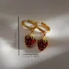 Wholesale PVD Coated Gold Plated Fruit Stainless Steel Elegant Commute Waterproof Non Tarnish Drop Earrings