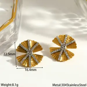 Double Fan-shaped Earrings