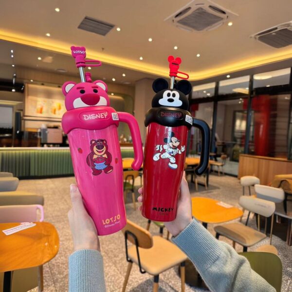 Wholesale  304 Stainless Steel Insulated Mug, Large Capacity Cartoon Style, with Handle,