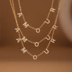 Wholesale PVD Coated Real Gold Plated 18K Gold Geometry 304 Stainless Steel Imitation Diamond Elegant Luxurious Shiny Waterproof Non Tarnish Bracelets Necklace Jewelry Set