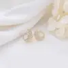 Wholesale Swan Stud Earrings For Women Featuring 925 Sterling Silver Posts With Electroplated Copper And Zircon Inlay