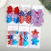 Wholesale Cartoon American Independence Day Hair Accessories Set Heart-shaped Bow Hair Clip Onion Powder Festival Hair Accessories