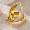Wholesale Three-dimensional Geometric Earrings For Women In Copper With KC Golden Plated Water Plating And 0.03µm Thickness