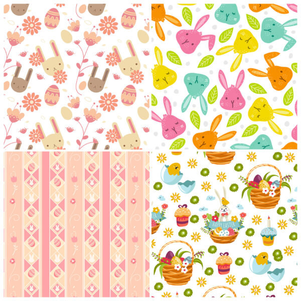 Wholesale 12 sheets/pack of Easter egg rabbit decoration hand account personalized DIY background material paper