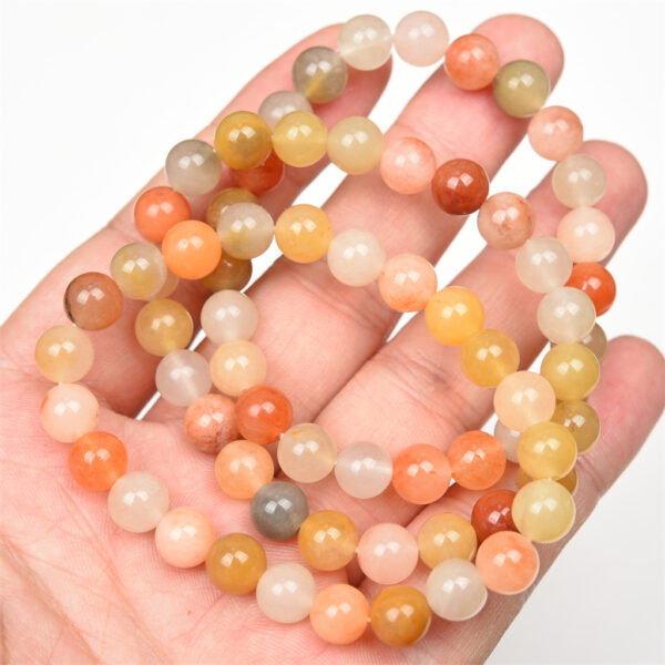 oly-31dcdbebe2c4e52e475b0ac007a2e962 Wholesale Jewelry Natural Gold Silk Jade Single Circle Round Bead Bracelet Bracelet Jewelry Factory Direct Wholesale