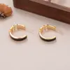 Wholesale Hypoallergenic Letter Stud Earrings For Women In Copper With KC Golden UV Plating And Zircon Inlay