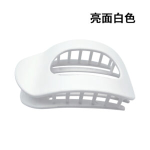 Oval hairpin-glossy white / Ps+silica gel