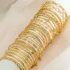 Wholesale Ion Plating (IP) Geometric 304 Stainless Steel Elegant Simple Style Streetwear Waterproof Non Tarnish 304 Stainless Steel Bracelets